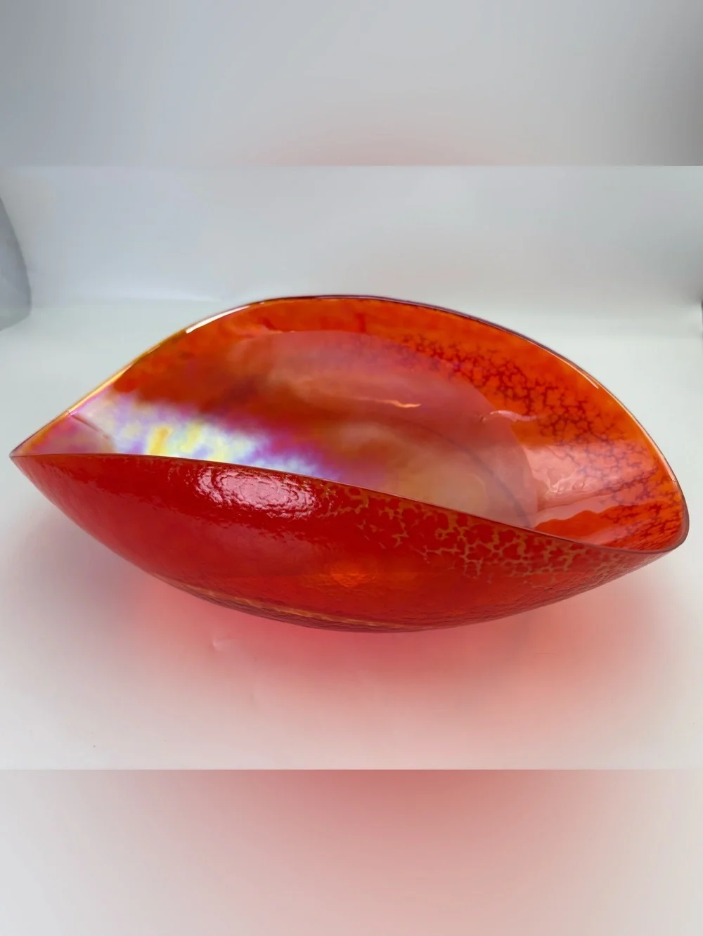 Large Murano Glass Sunset Bowl Crate & Barrel - Made in Italy